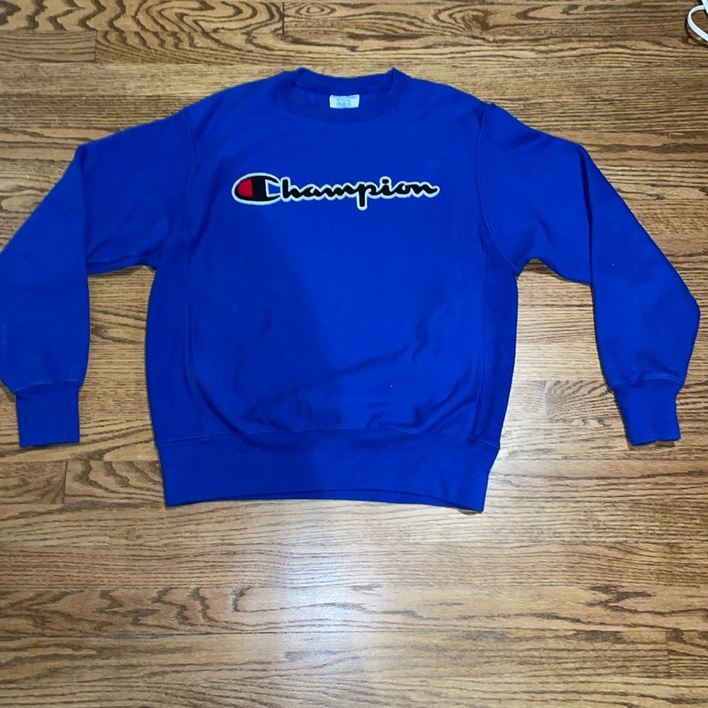 Men’s Blue Champion Crewneck Size M